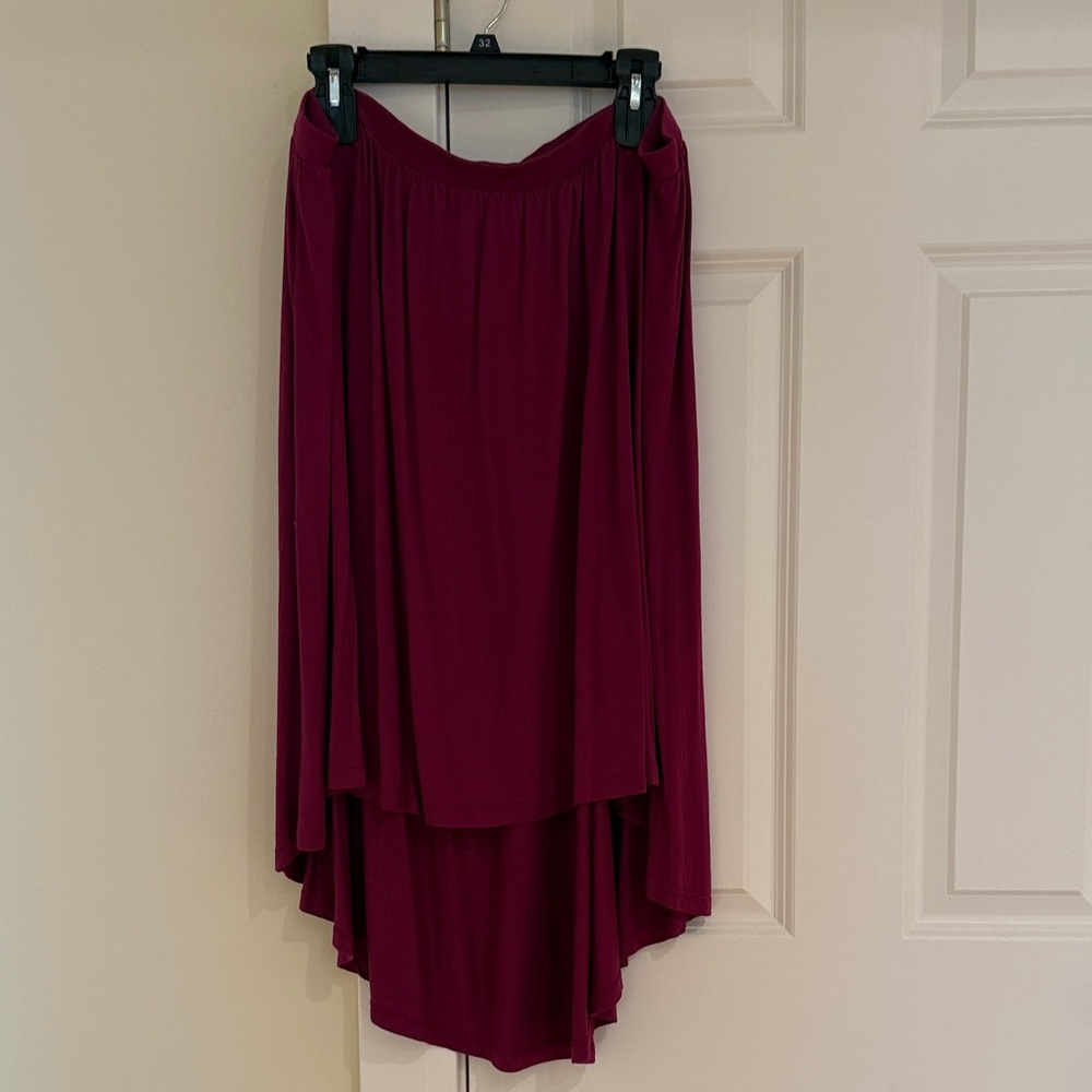 Mossimo Supply Co. High Low Skirt in Deep Red